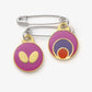 Butterfly Safety Pin Circle - Table Tennis Accessories - Rose