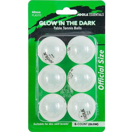 JOOLA Essentials Glow in The Dark 40mm Table Tennis Balls, 6CT 