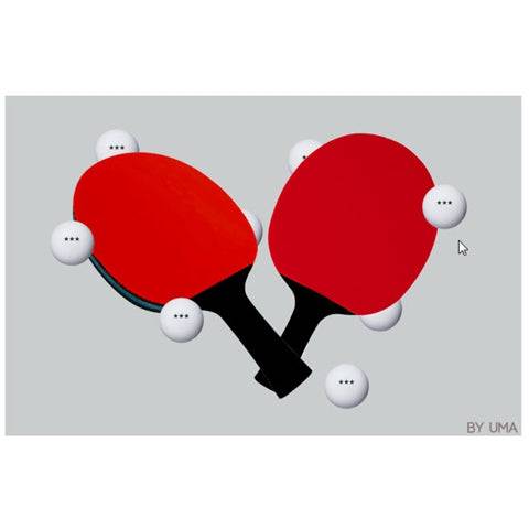 Let's Play - Table Tennis Greeting Card By Uma