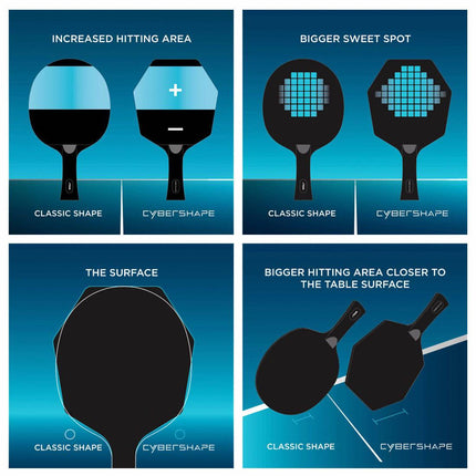Stiga Cybershape Wood CWT - Offensive Minus Table Tennis Blade -  Chart