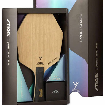 Stiga Cybershape Wood CWT - Offensive Minus Table Tennis Blade -  Packaging