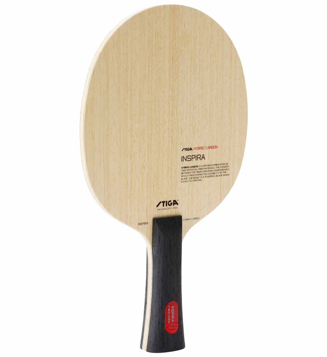 Stiga Inspira Hybrid Carbon - Offensive Plus Table Tennis Blade - Flared