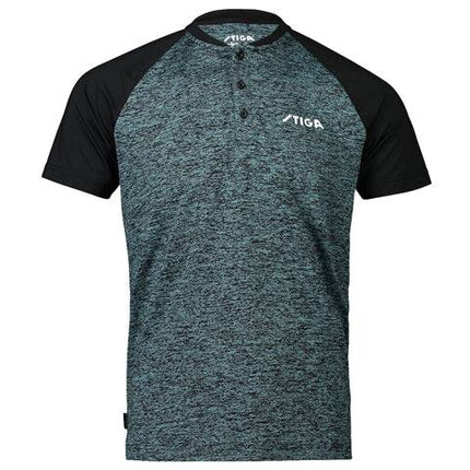 Stiga Team T-Shirt - Table Tennis Shirt - Green/Black - FRONT