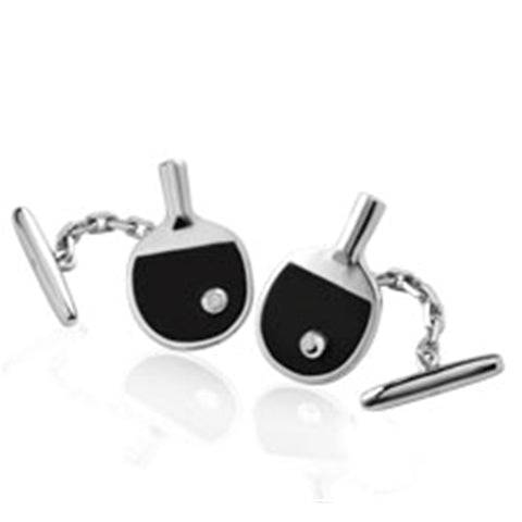 Vinqui Table Tennis Bat and Ball Cufflinks